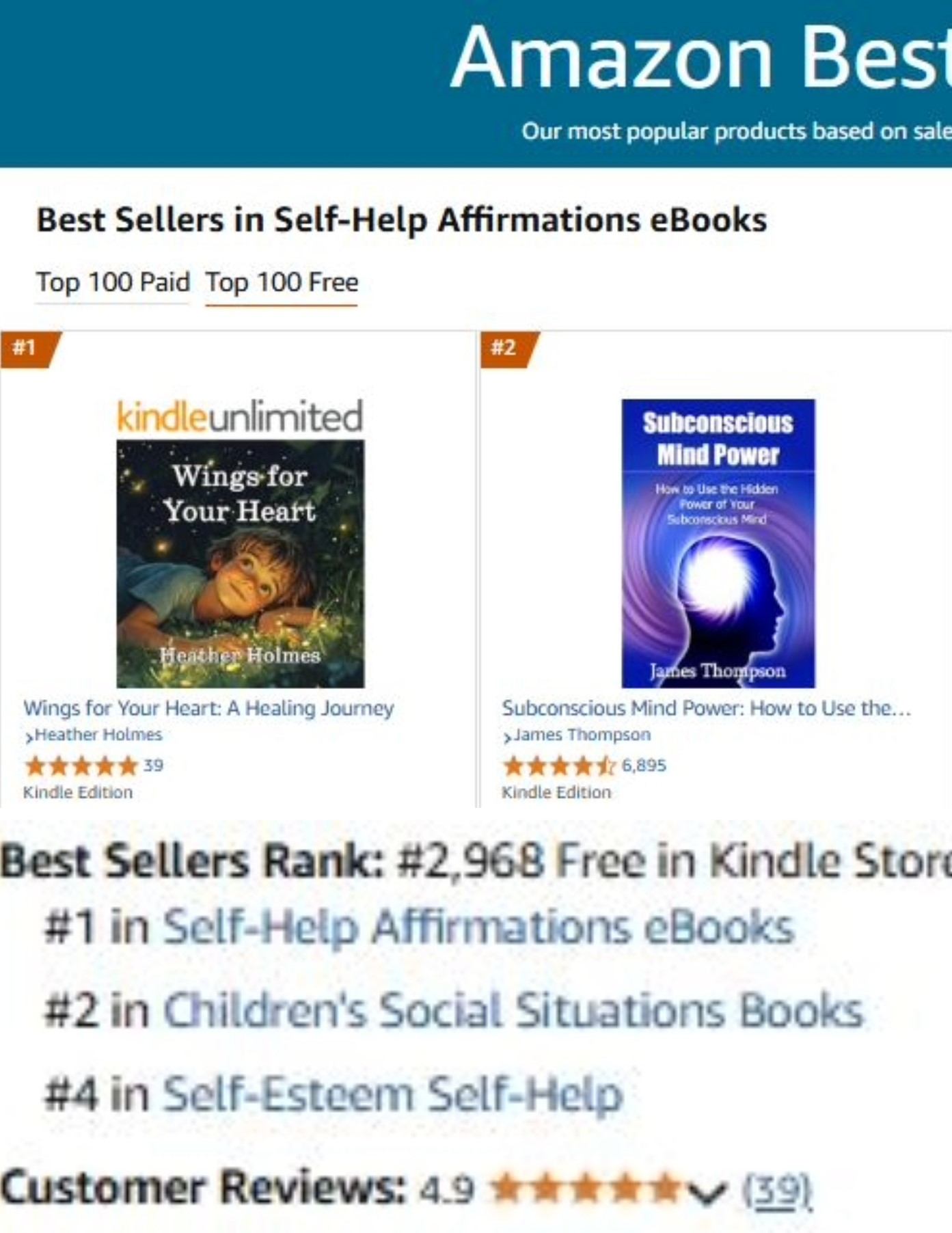 Wings for Your Heart ranked top 10 in 3 categories during its free promo week on Amazon KDP Select!